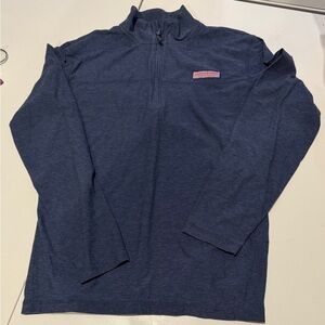 Vineyard Vines Navy & Charcoal Quarter-Zip Pullover